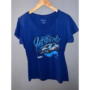 Stewart-Haas Racing Kevin Harvick 4 Busch Beer V-Neck Graphic‎ Tee Blue Mens M